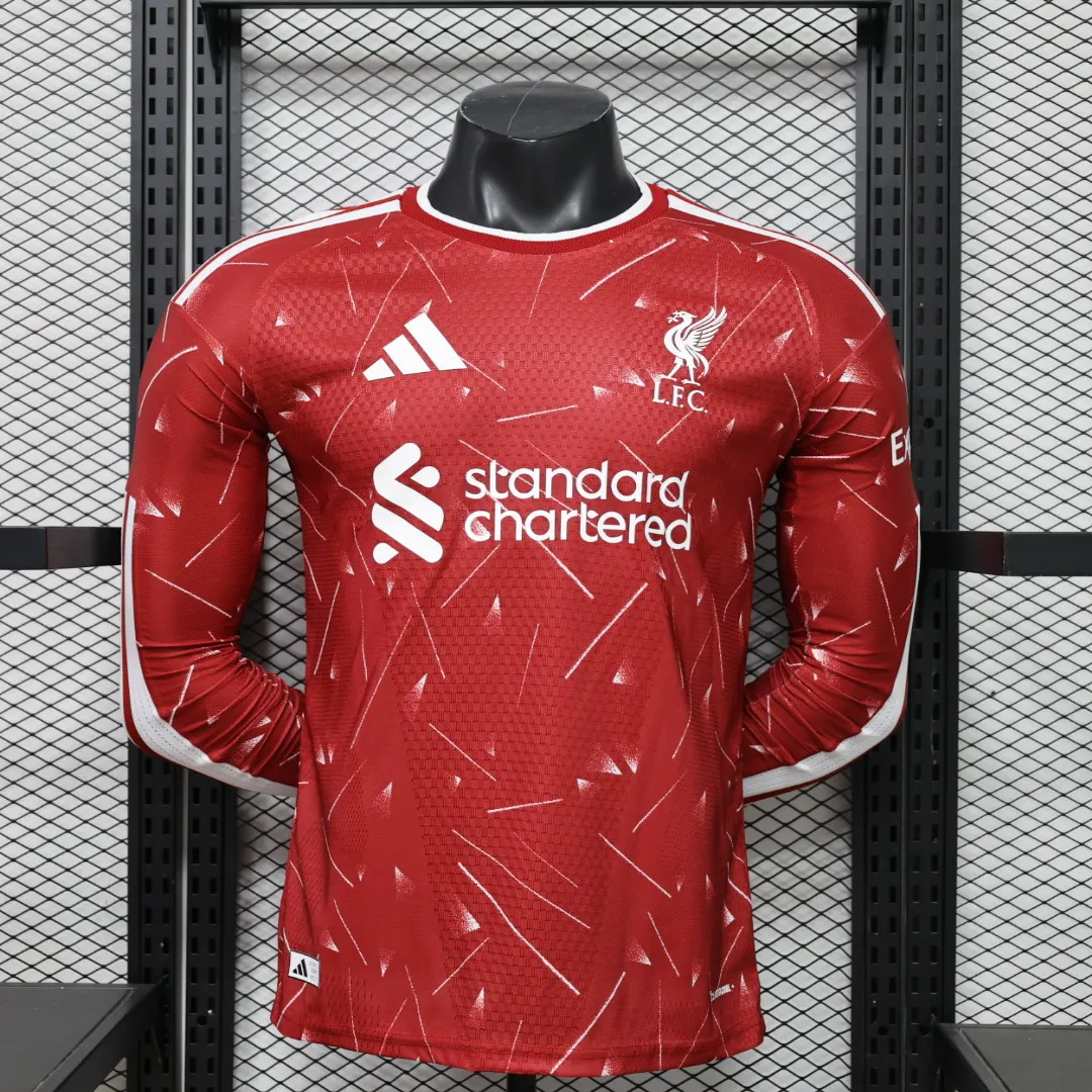 0ce75963eb4a7f813f48da2b124b3fac 2026/2027 Player Version Long Sleeve Liverpool Home Football Shirt 1:1 Thai Quality - 图片 1