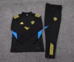 2025/2026 Manchester United Half-Pull Training Suit Black Football Shirt 1:1 Thai Quality Set - 图片 7