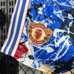 2026/2027 Manchester United x Stone Roses Shorts Blue 1:1 Thai Quality - 图片 3
