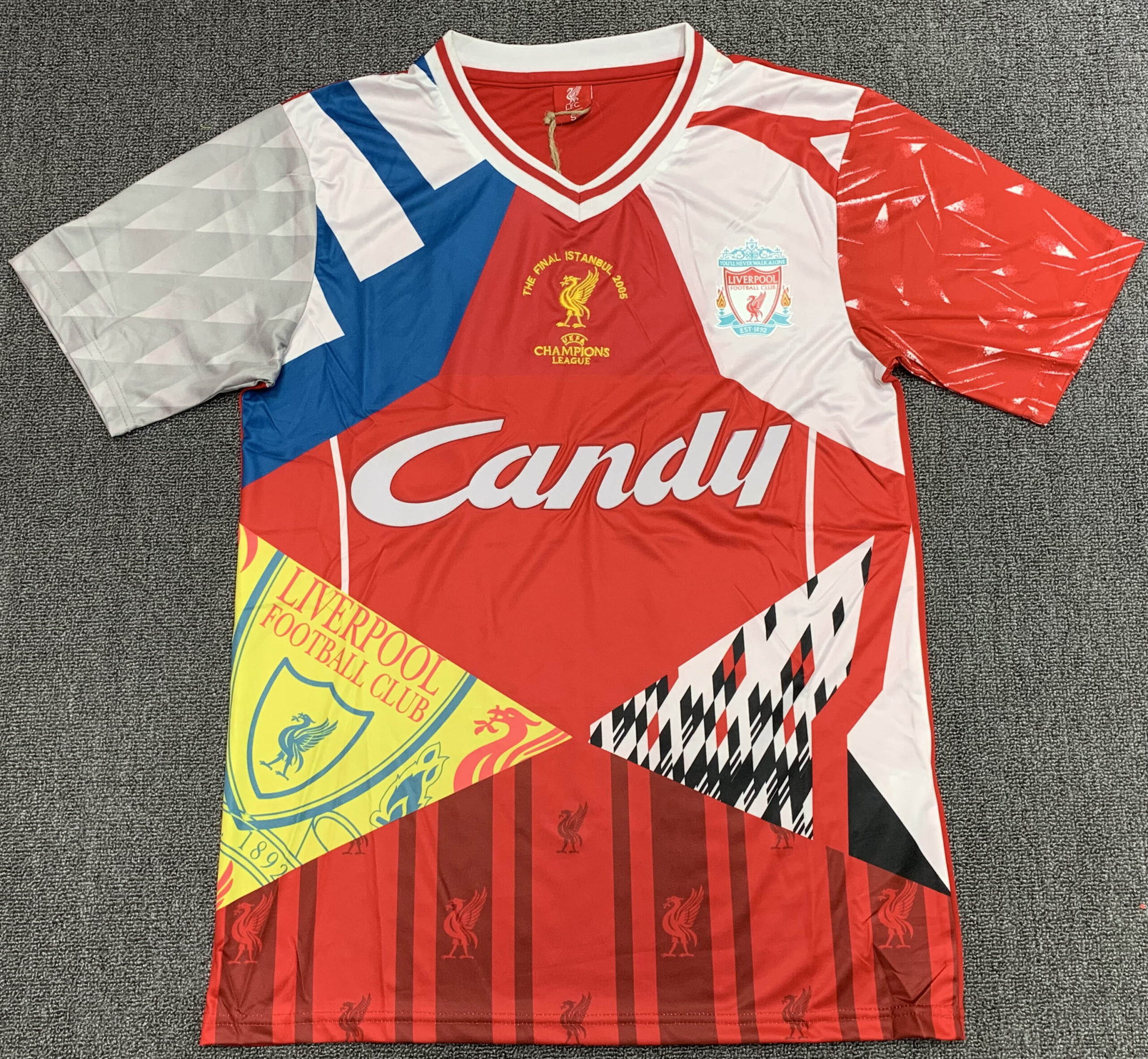 1de19748b1af415f30ac8a866c619fe9 Retro Liverpool Hybrid Commemorative Edition Football Shirt 1:1 Thai Quality - 图片 1
