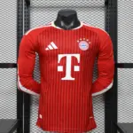 2026/2027 Player Version Long Sleeve Bayern Munich Home Football Shirt 1:1 Thai Quality