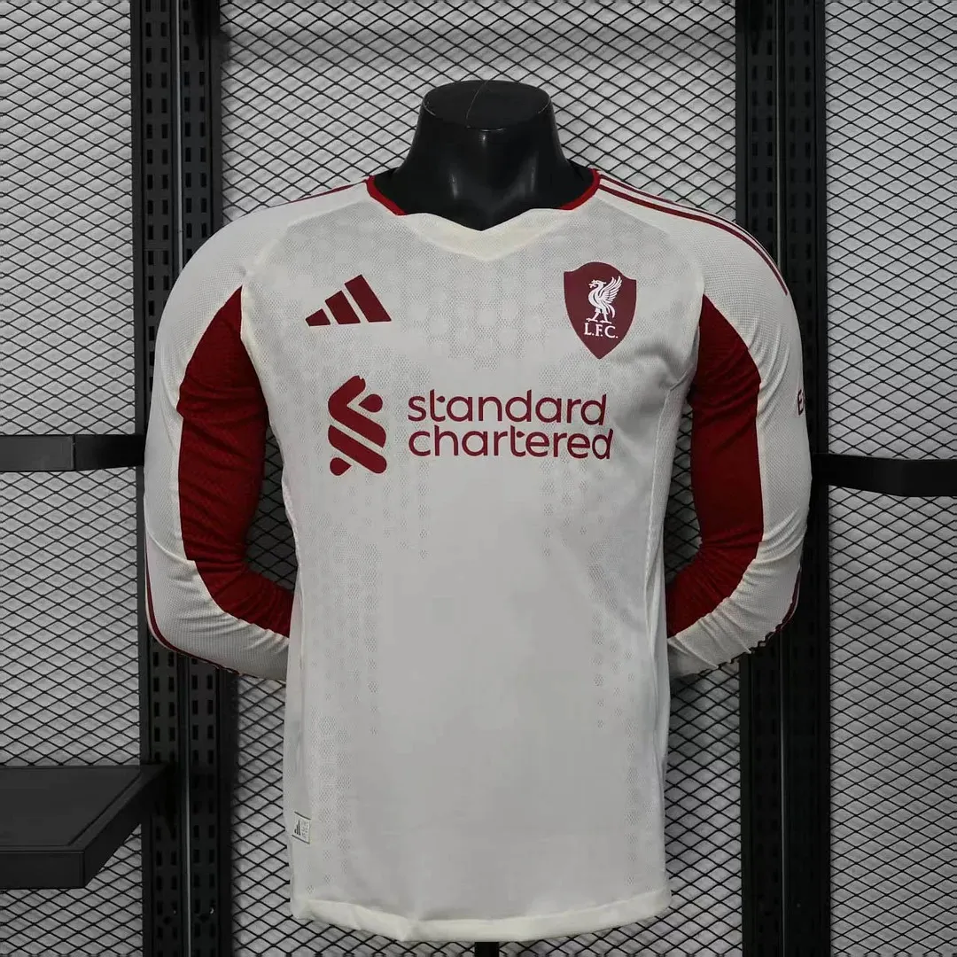 21adad92ed7906dd82602dc586cef7e0 2025/2026 Player Version Long Sleeve Liverpool Away Football Shirt 1:1 Thai Quality - 图片 1