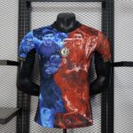 2025/2026 Player Version Manchester United Special Edition Blue and Red Football Shirt 1:1 Thai Quality