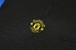 2025/2026 Manchester United Player version Half-Pull Training Suit Black Football Shirt 1:1 Thai Quality Set - 图片 8