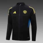 2025/2026 Manchester Long Zipped Jacket Black Football Shirt 1:1 Thai Quality Set - 图片 3