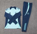 2024/2025 Arsenal Half-Pull Training Suit Baby blue Football Shirt 1:1 Thai Quality Set - 图片 3