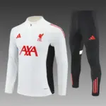 2025/2026 Liverpool White Half-Pull Training Suit  1:1 Thai Quality Set