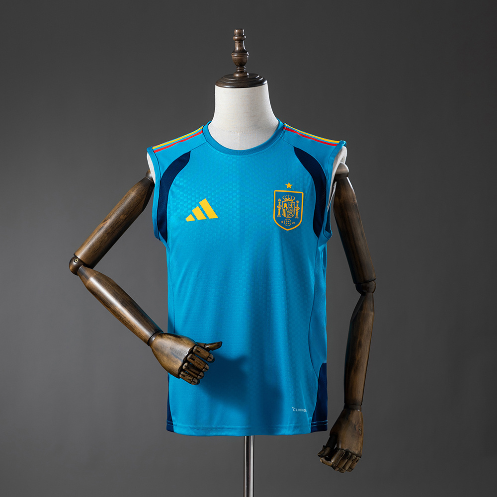 531649cfc8b7e9136414f6719e7a410a 2026 Player Version Spain National Team Training Vest - Blue Football Shirt 1:1 Thai Quality - 图片 1