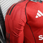 2025/2026 Player Version Long Sleeve Manchester United Home Football Shirt 1:1 Thai Quality - 图片 7