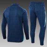 2024/2025 Arsenal Half-Pull Training Suit Royal blue Football Shirt 1:1 Thai Quality Set - 图片 2