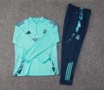 2024/2025 Real Madrid Half-Pull Training Suit Light green Football Shirt 1:1 Thai Quality Set - 图片 3