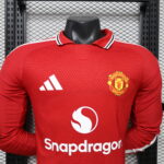 2026/2027 Player Version Long Sleeve Manchester United Home Football Shirt 1:1 Thai Quality - 图片 3