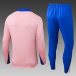 2025 Player Version France Half-Pull Training Suit Pink Football Shirt Set - 图片 2