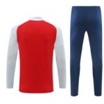 2024/2025 Arsenal Half-Pull Training Suit Red and White Football Shirt 1:1 Thai Quality Set - 图片 2