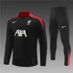 2025/2026 Liverpool Black Half-Pull Training Suit  1:1 Thai Quality Set