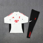 2025/2026 Liverpool White Half-Pull Training Suit  1:1 Thai Quality Set - 图片 2