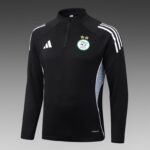 2025 Algeria National Team Half-Pull Training Suit Black Shirt Set - 图片 3