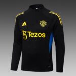 2025/2026 Manchester United Half-Pull Training Suit Black Football Shirt 1:1 Thai Quality Set - 图片 3