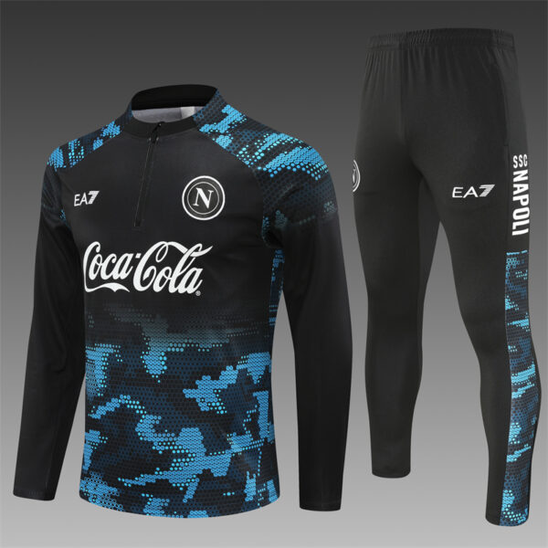 2024/2025 Napoli Black Half Zip Training Suit