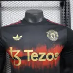 2025/2026 Player Version Manchester United Special Edition Black Red Football Shirt 1:1 Thai Quality - 图片 5