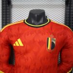 2026 Long Sleeve Player Version Belgium National Team Home Football Shirt 1:1 Thai Quality - 图片 3