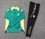 2024 Algeria National Team Half-Pull Training Suit Dark green Shirt Set - 图片 3