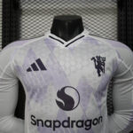 2025/2026 Player Version Long Sleeve Manchester United Away Football Shirt 1:1 Thai Quality - 图片 3