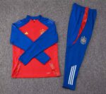 2024 Spain Half-Pull Training Suit Red Football Shirt 1:1 Thai Quality Set - 图片 3