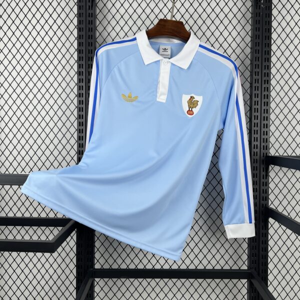 2026 France 120th Anniversary Blue Long Sleeve Retro Jersey