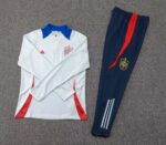 2024 Spain Half-Pull Training Suit Baby blue Football Shirt 1:1 Thai Quality Set - 图片 3