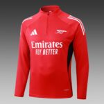 2025/2026 Arsenal Half-Pull Training Suit Red Football Shirt 1:1 Thai Quality Set - 图片 3