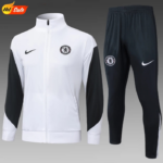 2025/2026 Chelsea Long Zip Training Kit (Black and White)