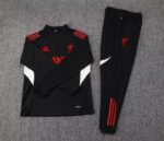 2025/2026 Liverpool Half-Pull Training Suit Black Jersey 1:1 Thai Quality Set - 图片 7