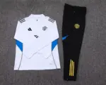 2025/2026 Manchester United Half-Pull Training Suit White Football Shirt 1:1 Thai Quality Set - 图片 7
