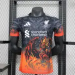 2024/2025 Player Version Liverpool Special Edition Black and Orange Football Shirt 1:1 Thai Quality