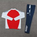 2024/2025 Arsenal Half-Pull Training Suit Red and White Football Shirt 1:1 Thai Quality Set - 图片 3