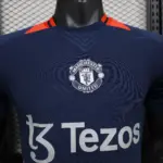 2024/2025 Player Version Manchester United Pre-race suit Navy blue Football Shirt 1:1 Thai Quality - 图片 5