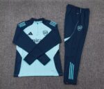 2025/2026 Arsenal Half-Pull Training Suit Light Blue Football Shirt 1:1 Thai Quality Set - 图片 7