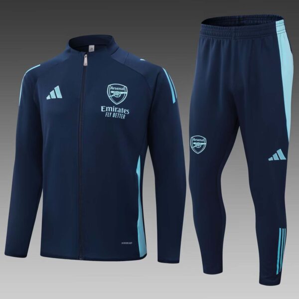 2024/2025 Arsenal Long Zipped Jacket Royal Blue Football Shirt 1:1 Thai Quality Set