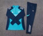 2025/2026 Arsenal Half-Pull Training Suit Lake Blue Football Shirt 1:1 Thai Quality Set - 图片 7