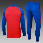 2024 Spain Half-Pull Training Suit Red Football Shirt 1:1 Thai Quality Set - 图片 2